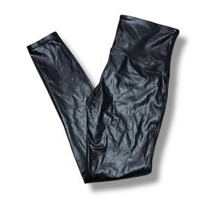 SPANX Black Faux Leather‎ Leggings Women’s Size Extra Large